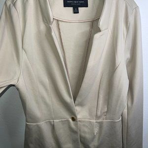 Womens MARC NEW YORK peplum jacket sizeM color Latte